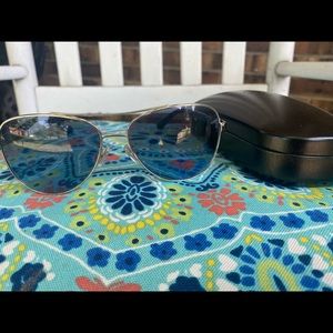 Authentic Coach aviator sunglasses, blue lenses